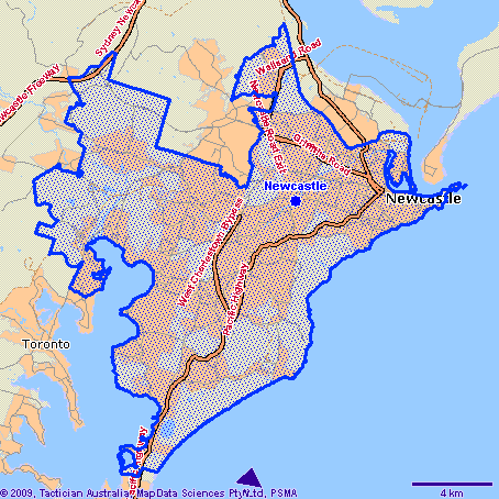 Newcastle Map